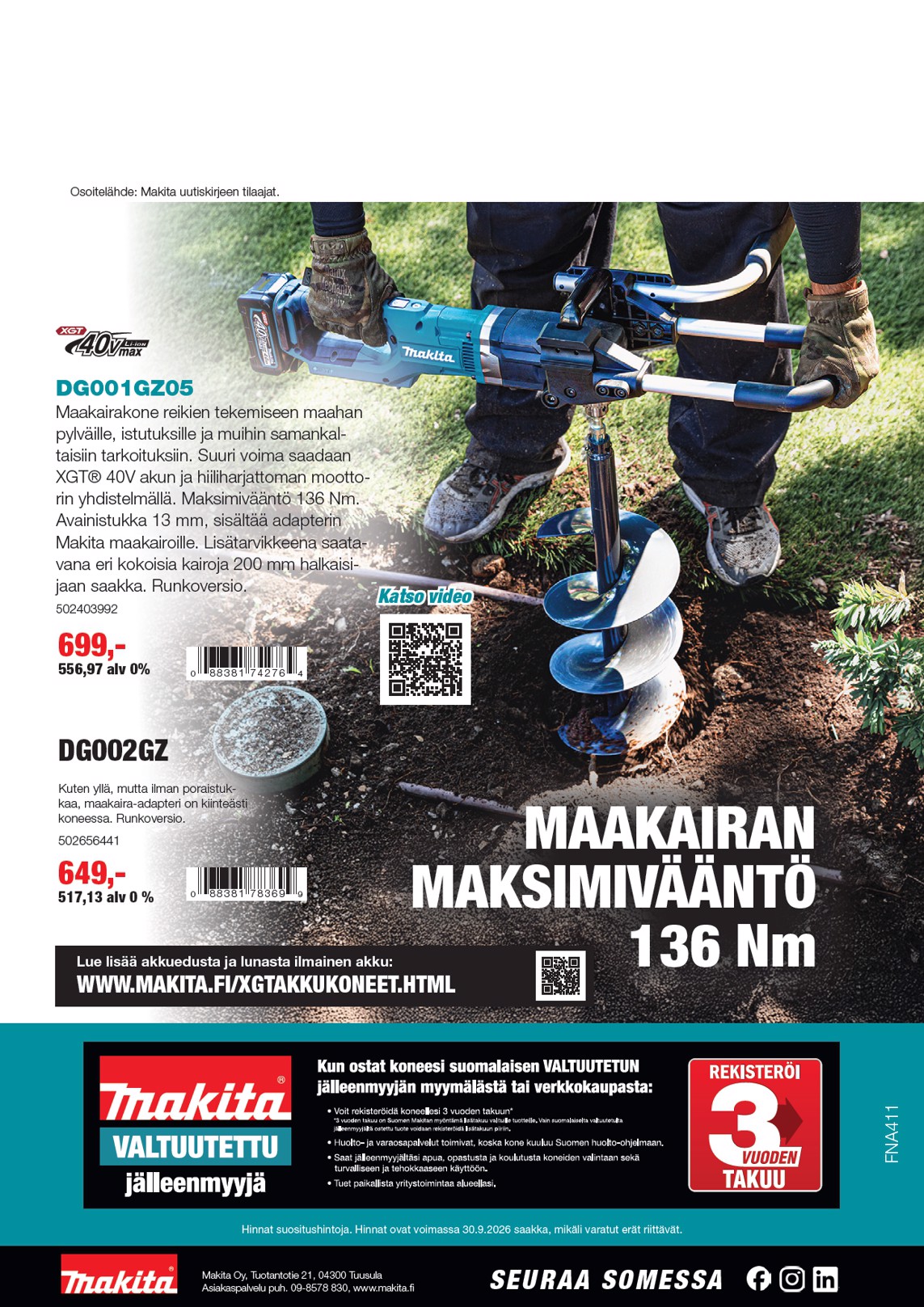 K-Rauta Makita Xgt Esite 2026 sivu 36