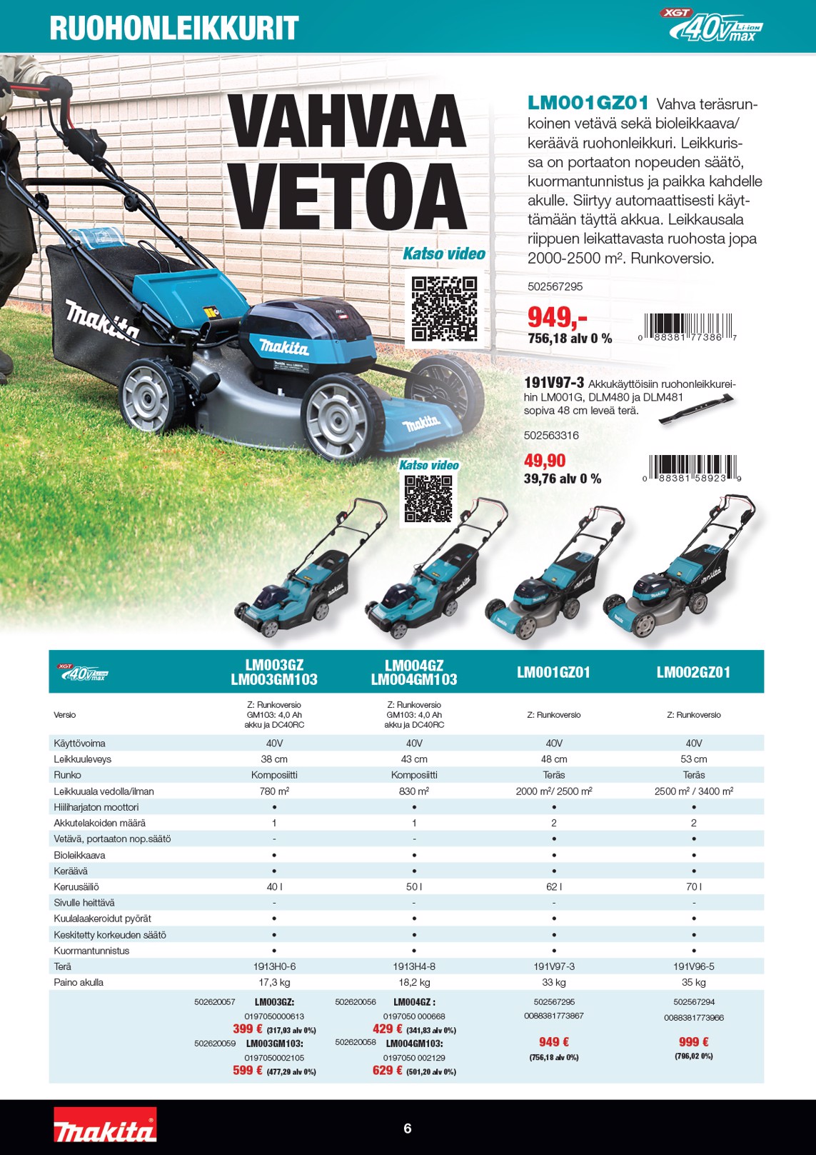 K-Rauta Makita Xgt Esite 2026 sivu 6