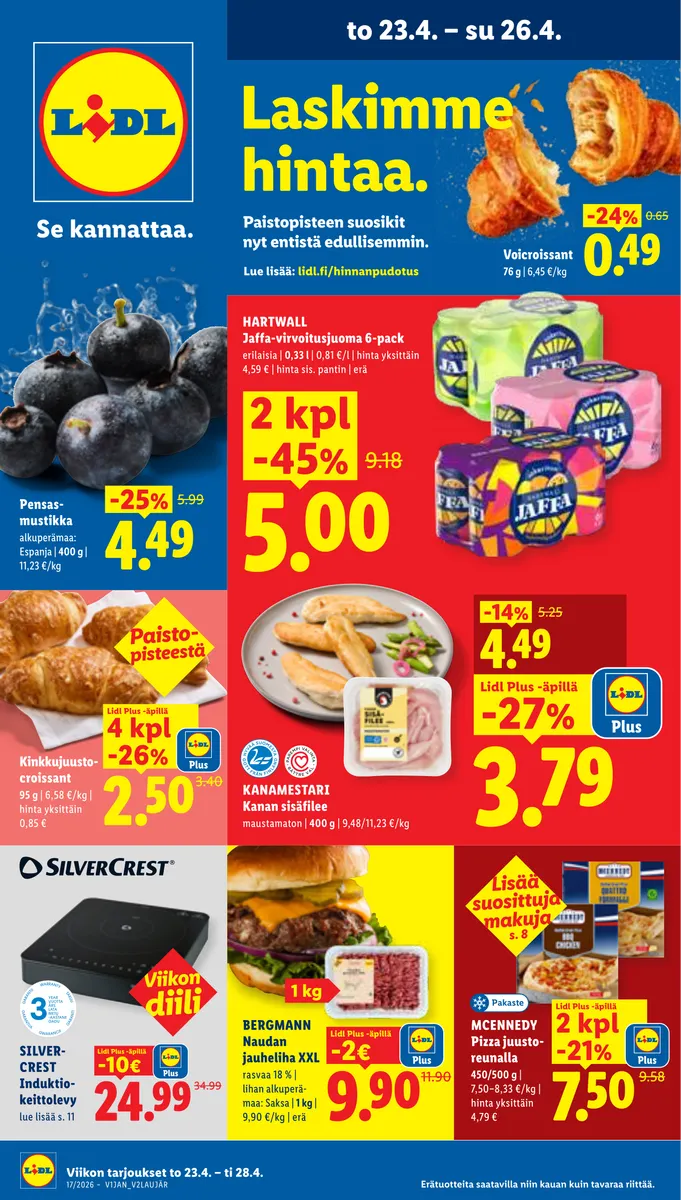 Lidl Koko Suomen Tarjoukset to 23.4. – ti 28.4.