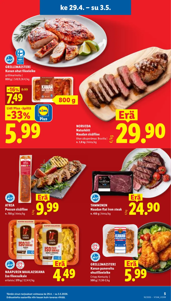 Lidl Alueesi Tarjoukset ke 29.4. – ke 6.5. sivu 5