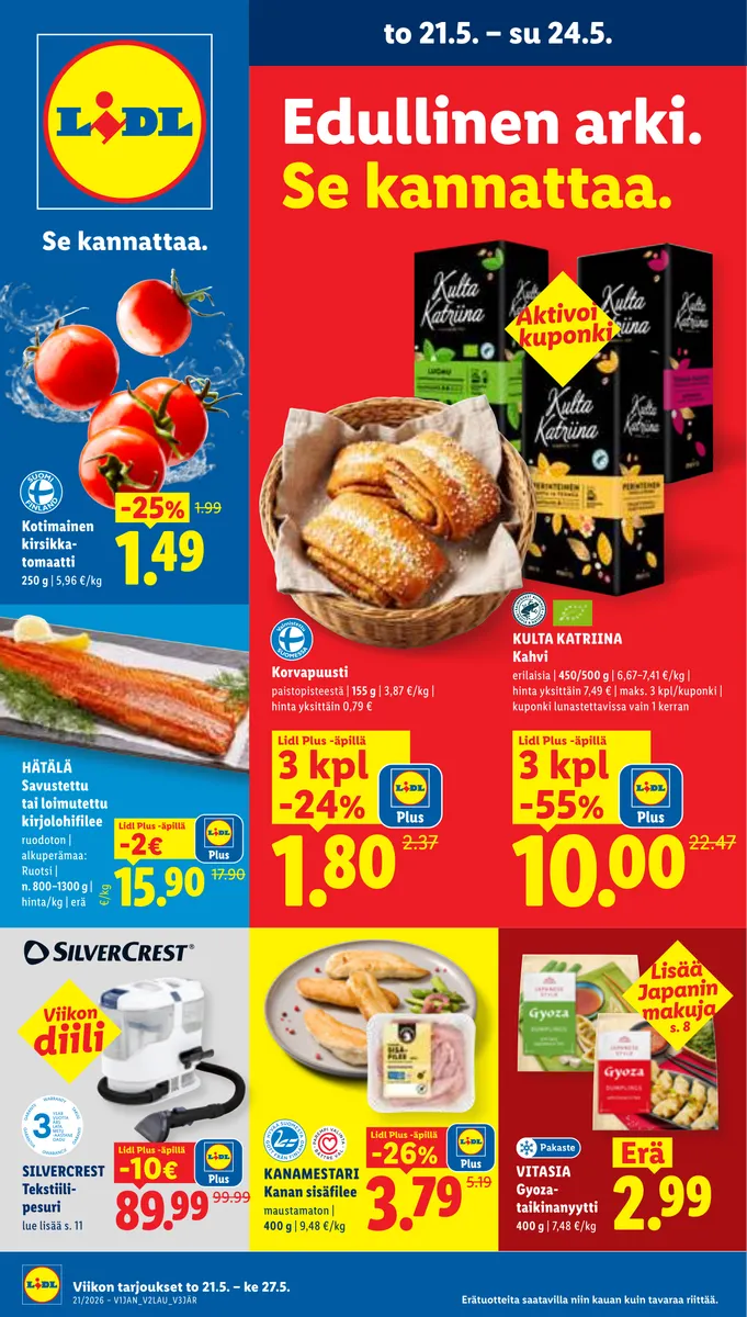 Lidl Koko Suomen Tarjoukset to 21.5. – ke 27.5.
