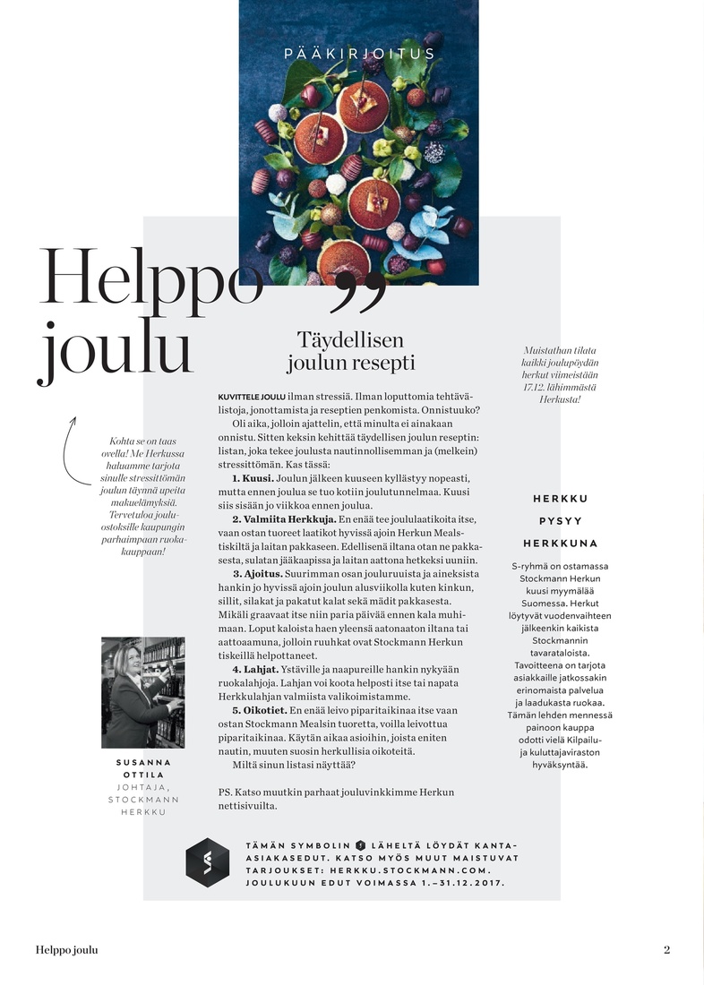 Stockmann Herkkulehti Joulukuu Suomi sivu 2